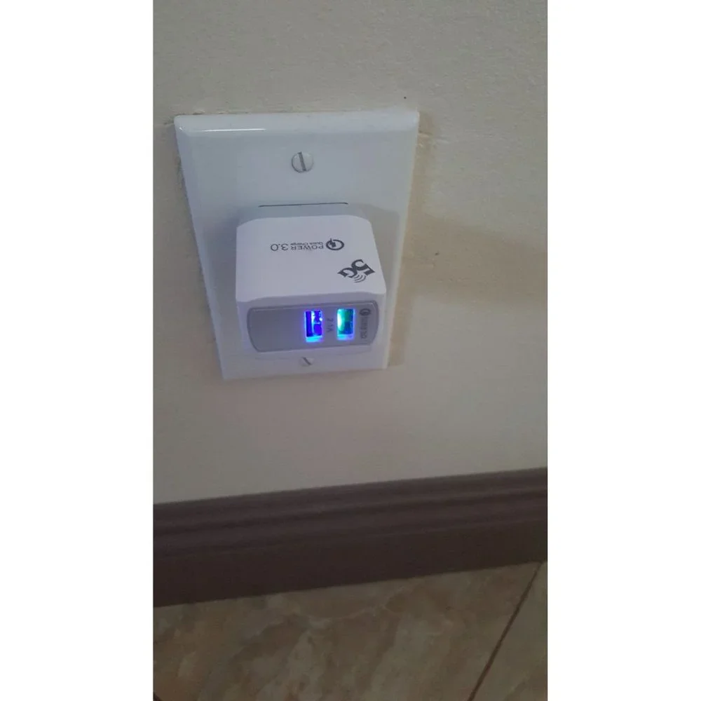 Dual LED Port Wall Charger QC 3.0 Quick Charge for iPhone, Samsung